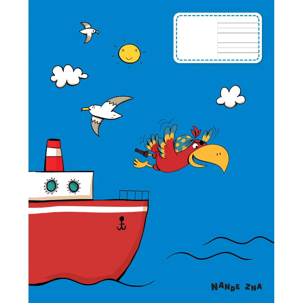 ZVEZEK NANDE ZNA B5, brezčrtni/latajn