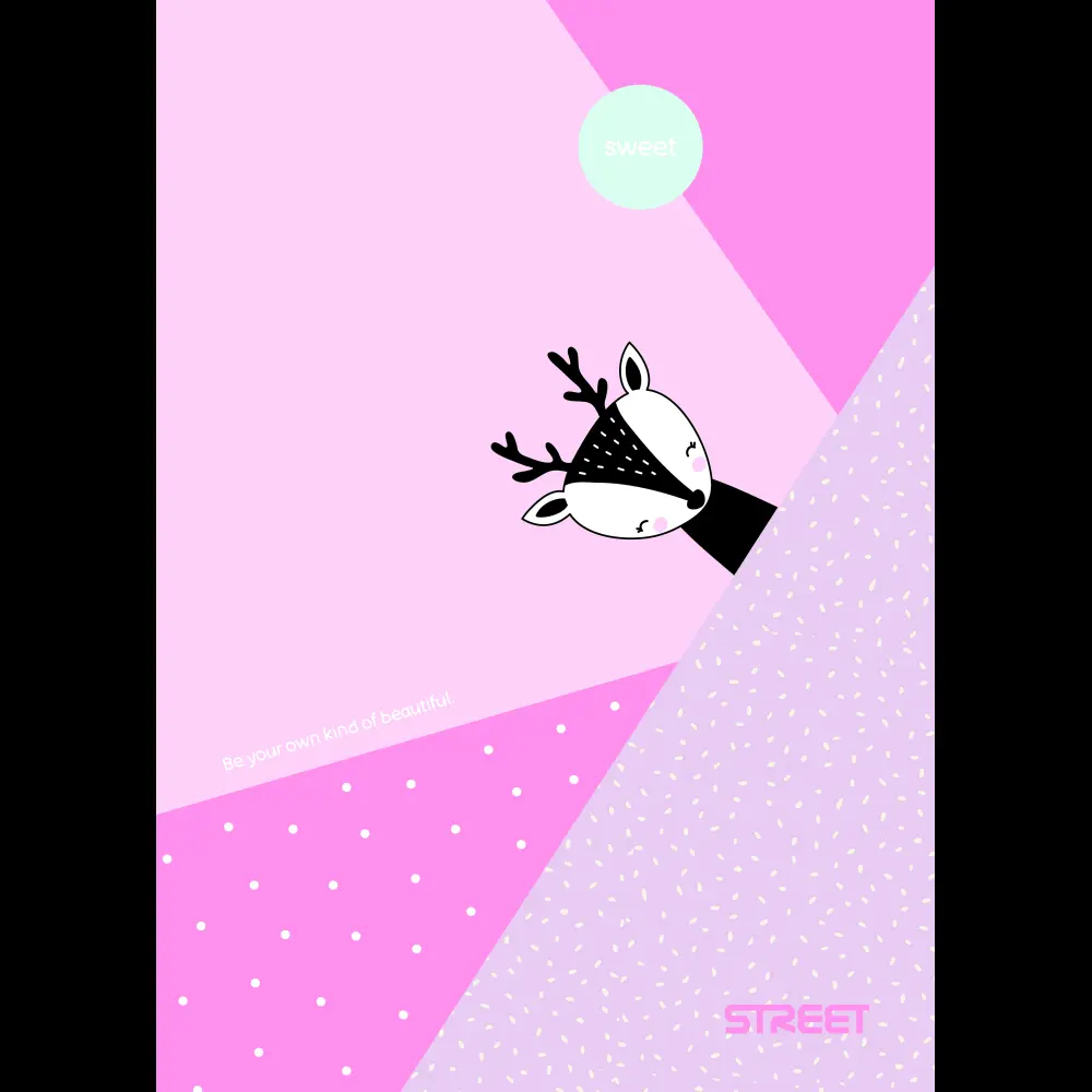 Zvezek Street Sweet A4 mali karo