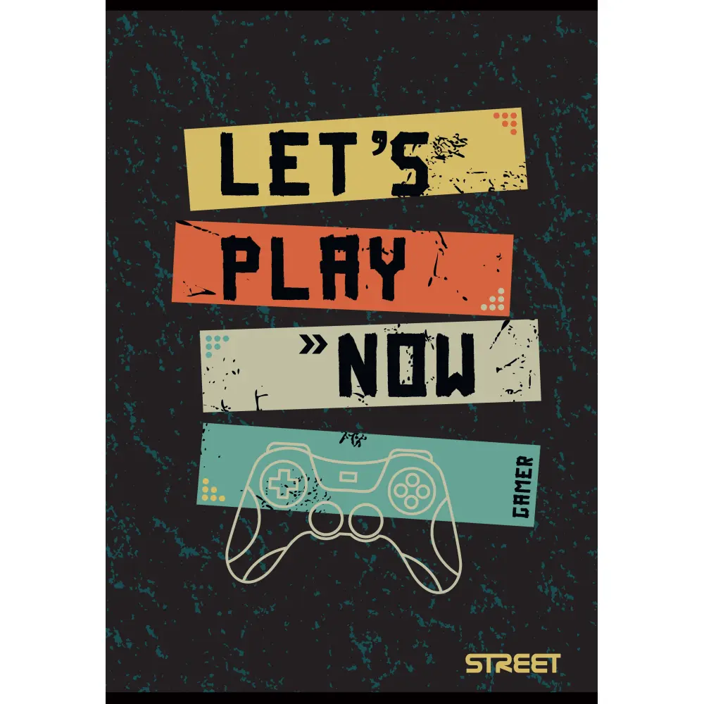 Zvezek Street Gaming A5 črte z robom