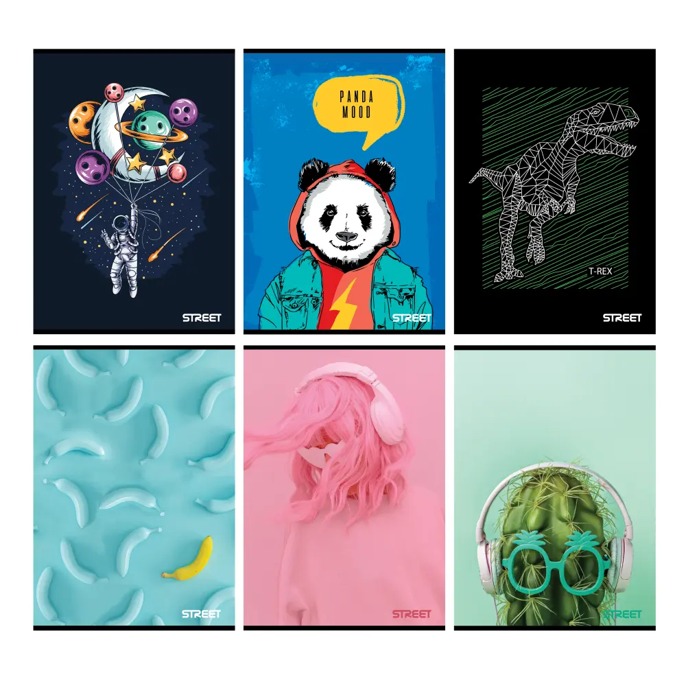 Zvezek Young A4 črte z robom 80 listni