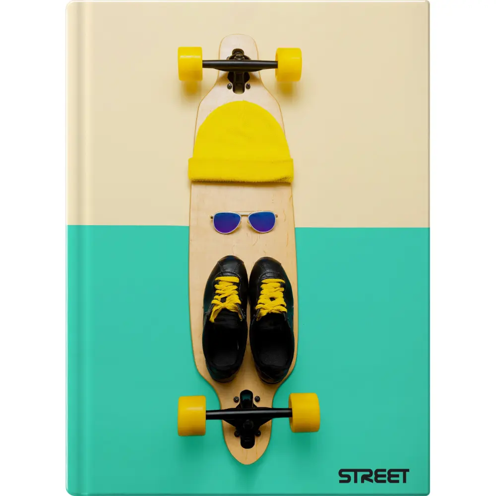 Zvezek trdi Street Young A4 črte z robom