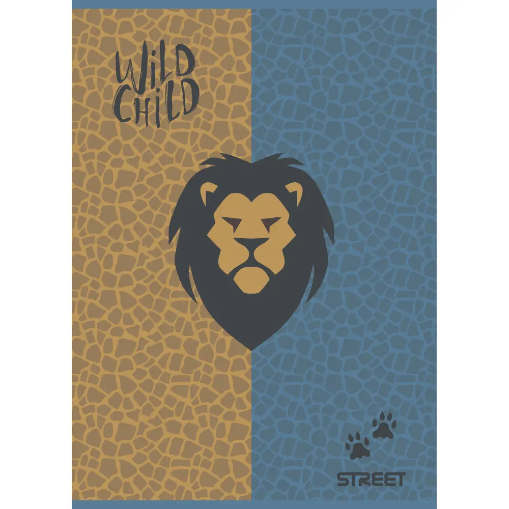 Zvezek Street Lion A4 črte z robom