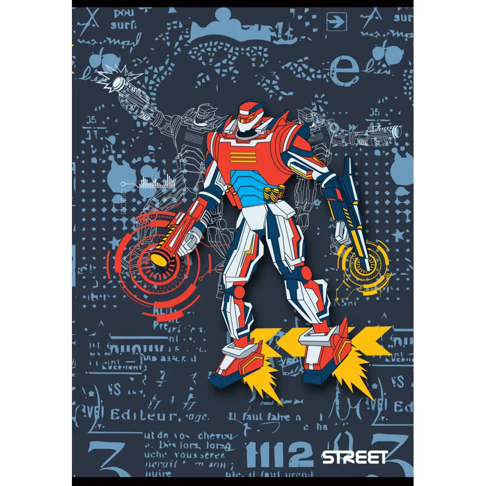 Zvezek Street Robots A4 brezčrtni