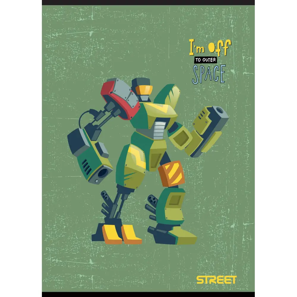 Zvezek Street Robots A4 brezčrtni