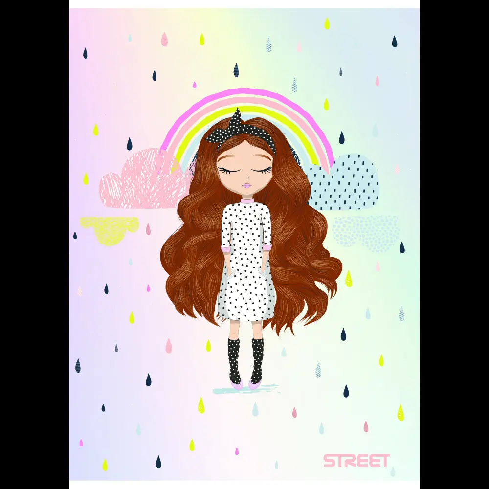 Zvezek Street FashionistaA4 črte z robom