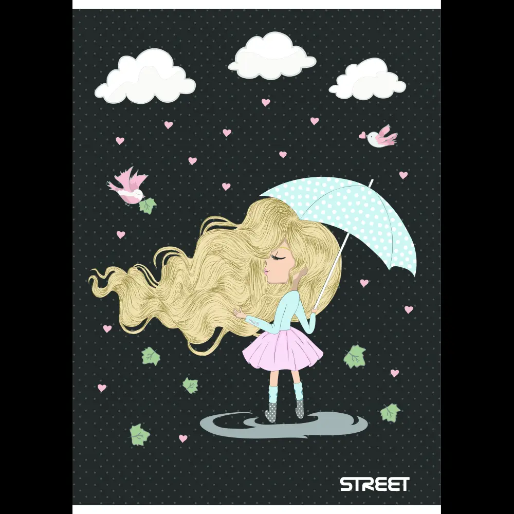 Zvezek Street FashionistaA4 črte z robom