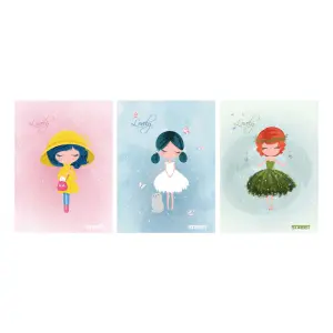 Zvezek Street FashionistaA5 črte z robom