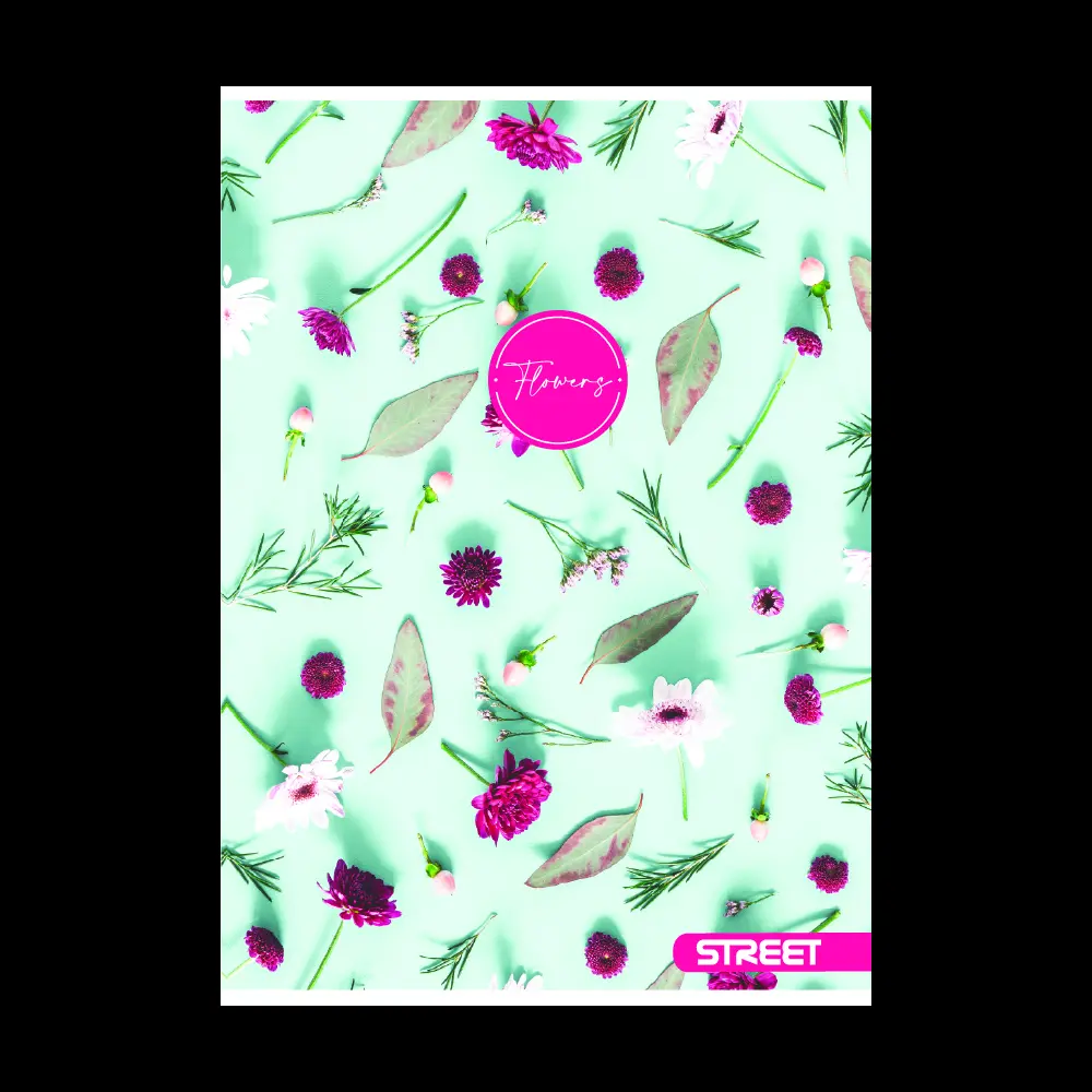 Zvezek Street Flowers A4 mali karo