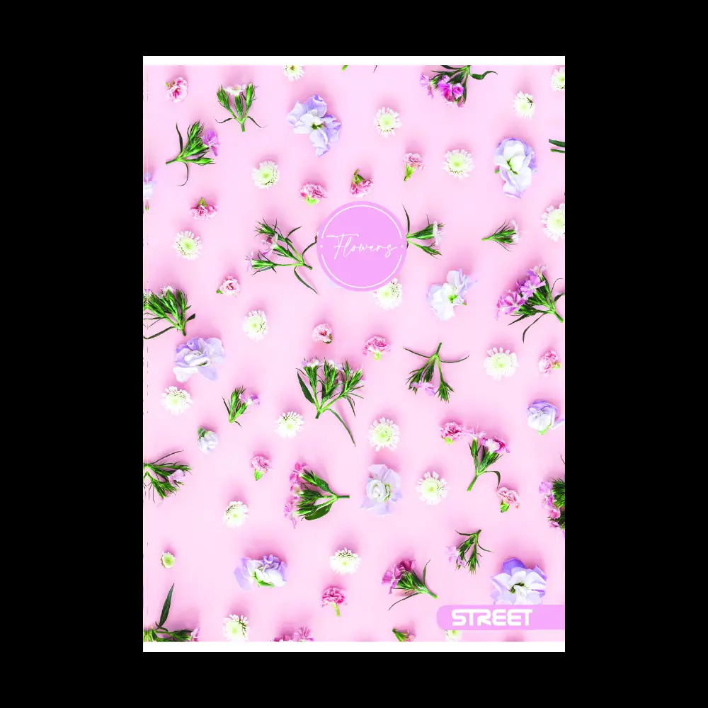 Zvezek Street Flowers A4 mali karo