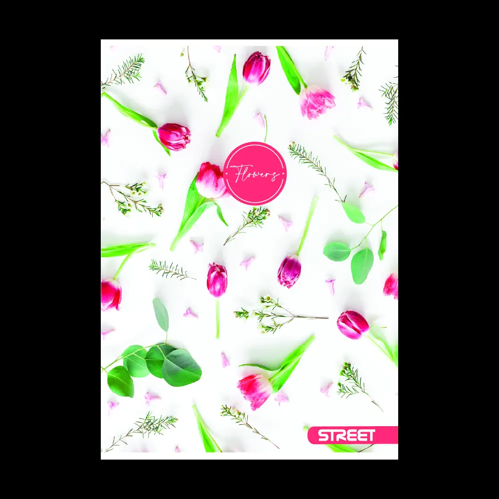 Zvezek Street Flowers A4 brezčrtni