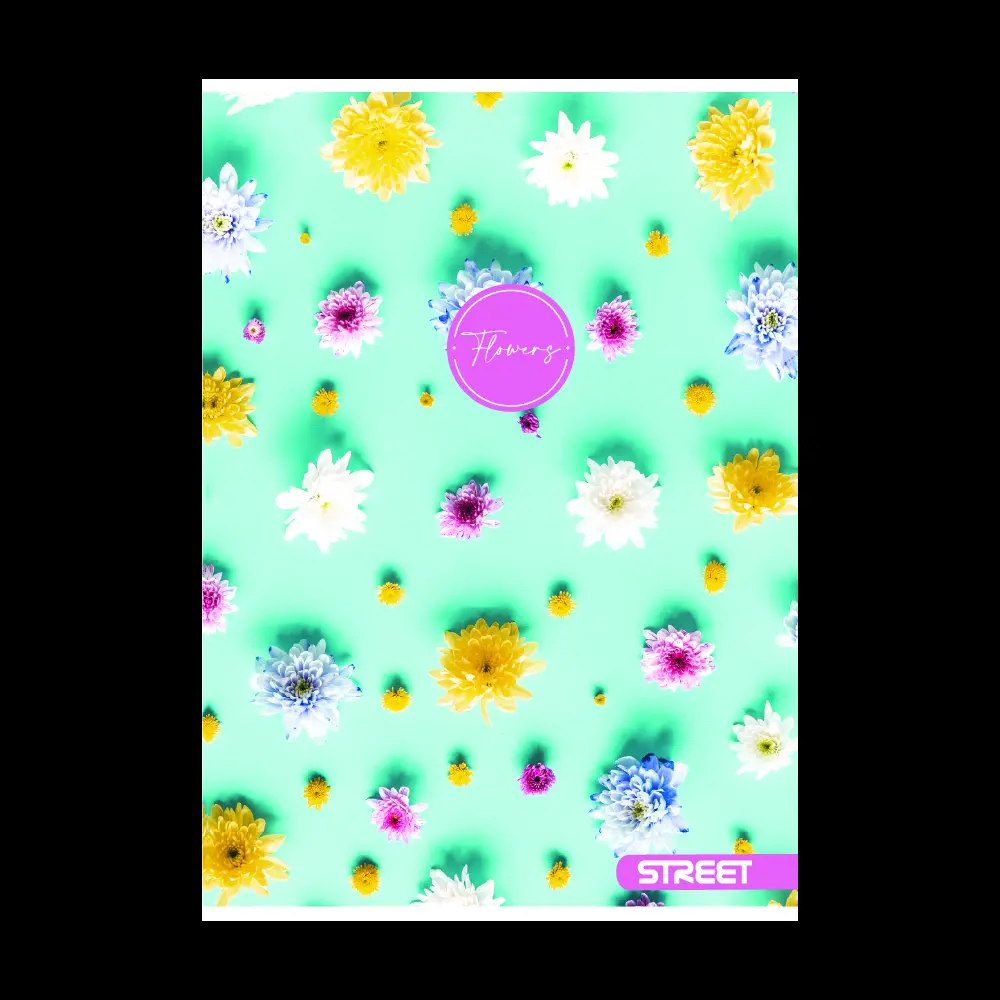 Zvezek Street Flowers A5 črte z robom