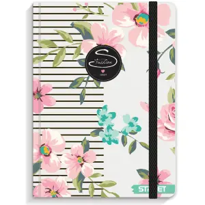 NOTES TRDI Z ELASTIKO FLOWERS A6 1R 96L