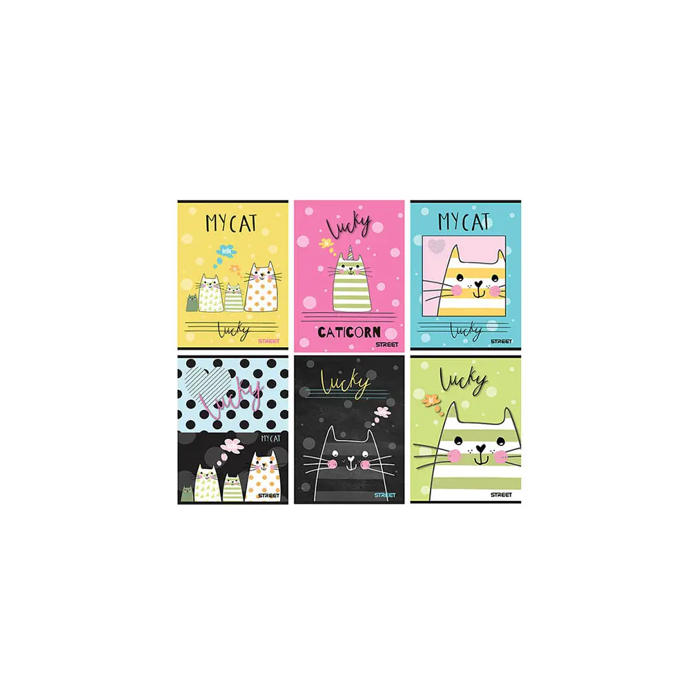 Zvezek Street My cat A4 mali karo
