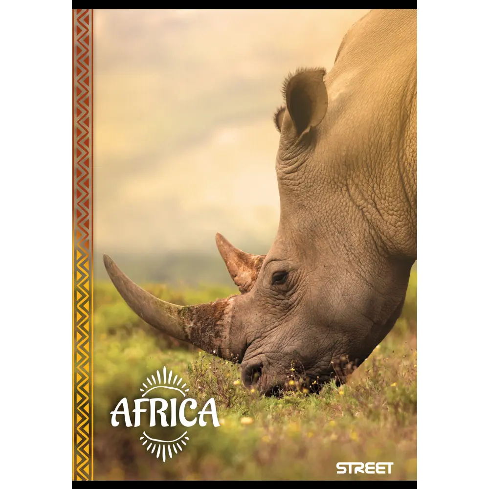 Zvezek Street Africa A4 črte z robom