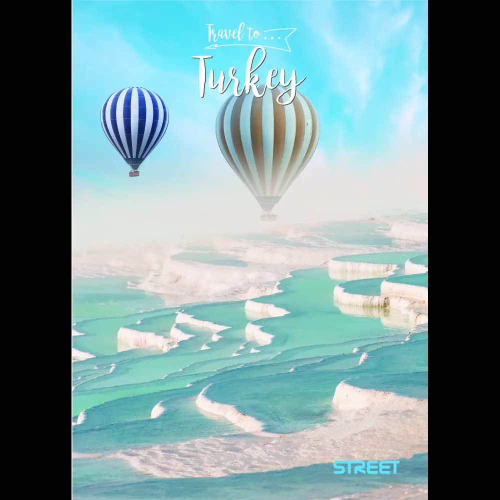 Zvezek Street Travel to A4 mali karo