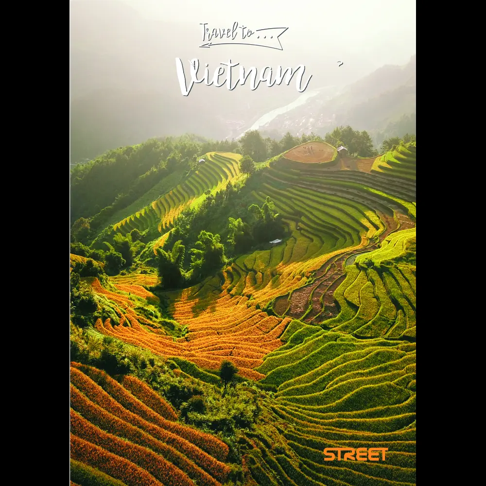 Zvezek Street Travel to A5 črte z robom