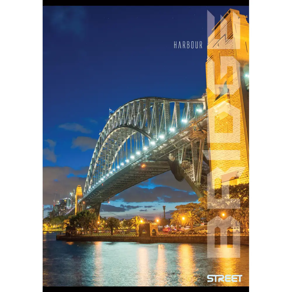 Zvezek Street Bridges A4 črte z robom