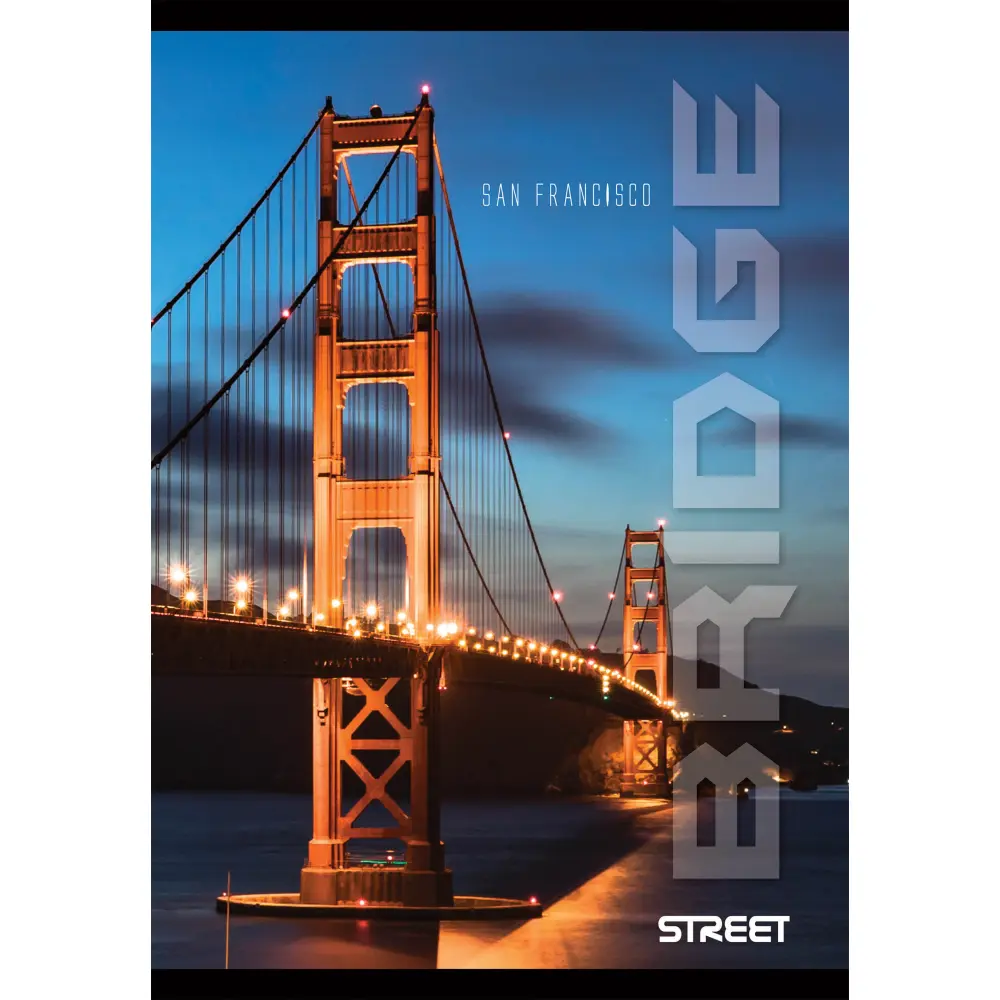 Zvezek Street Bridges A4 črte z robom