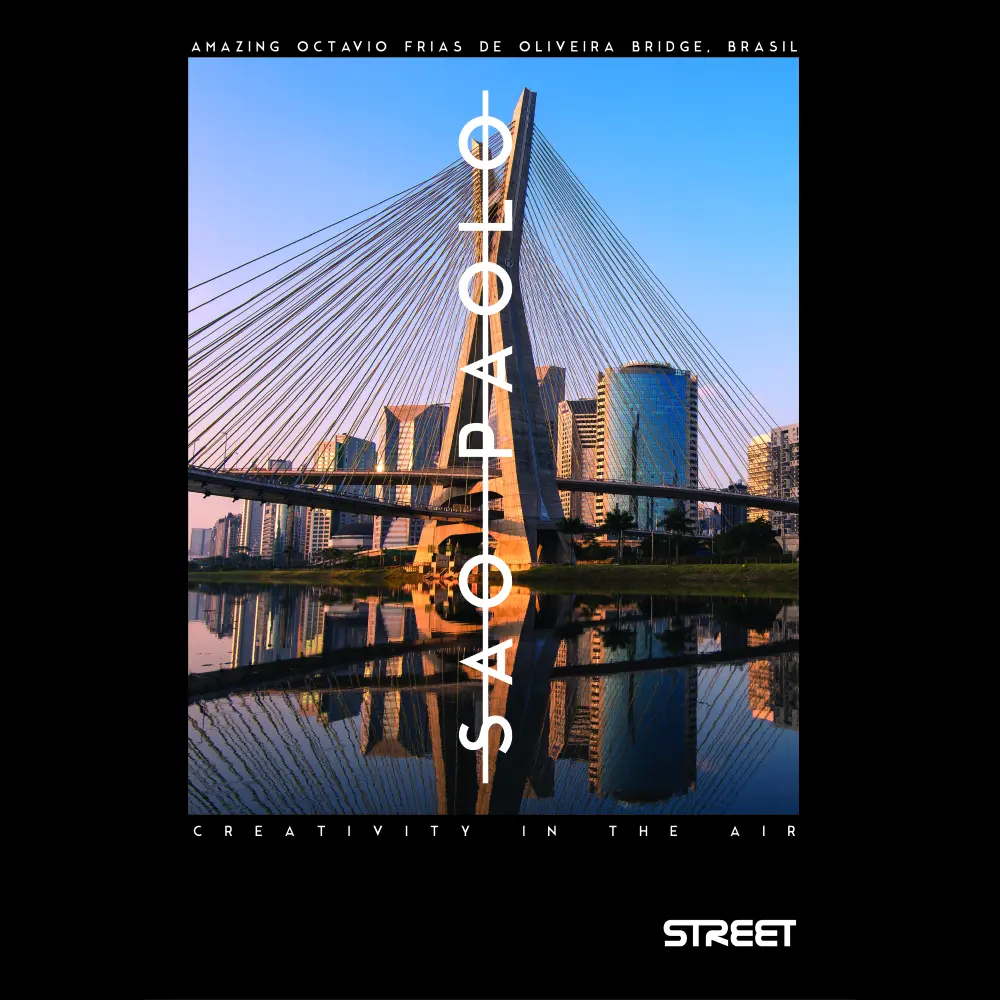 Zvezek Street Bridges A4 mali karo