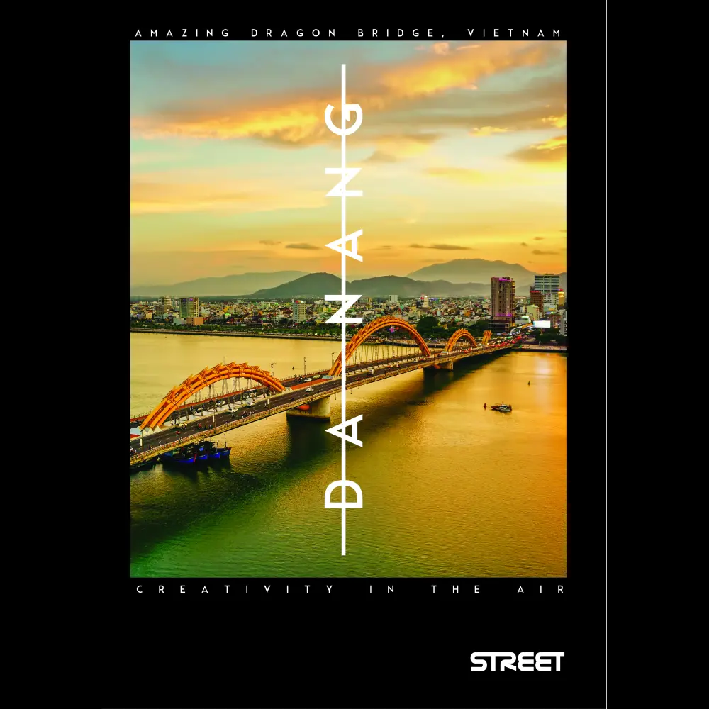 Zvezek Street Bridges A4 mali karo