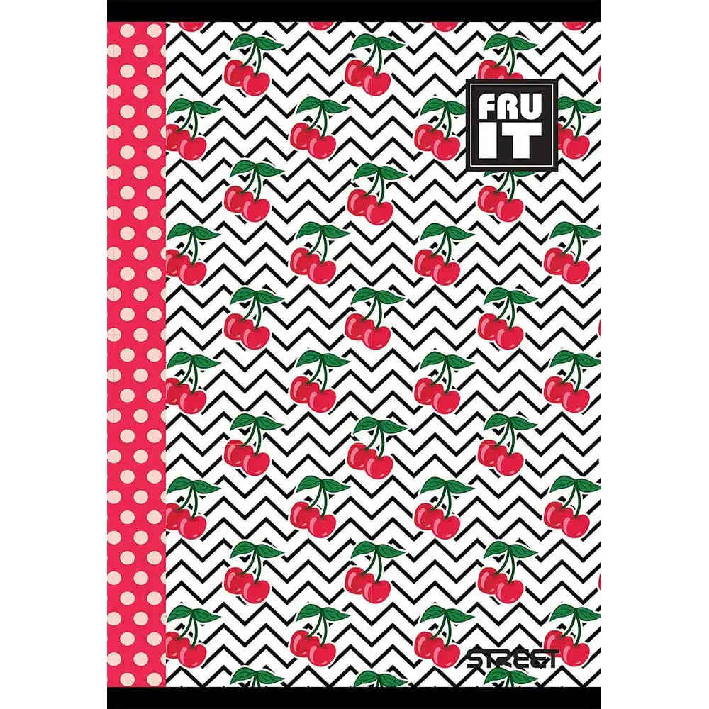 Zvezek Fruits A4 črte z robom 80 listni