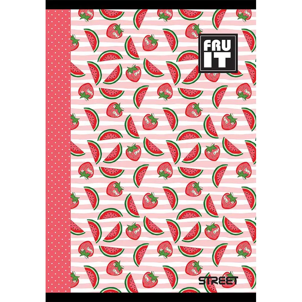 Zvezek Fruits A5 črte z robom 80 listni