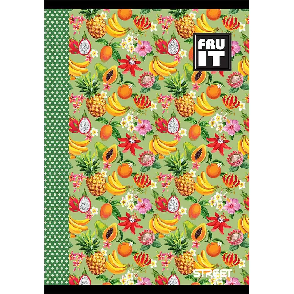 Zvezek Fruits A5 črte z robom 80 listni
