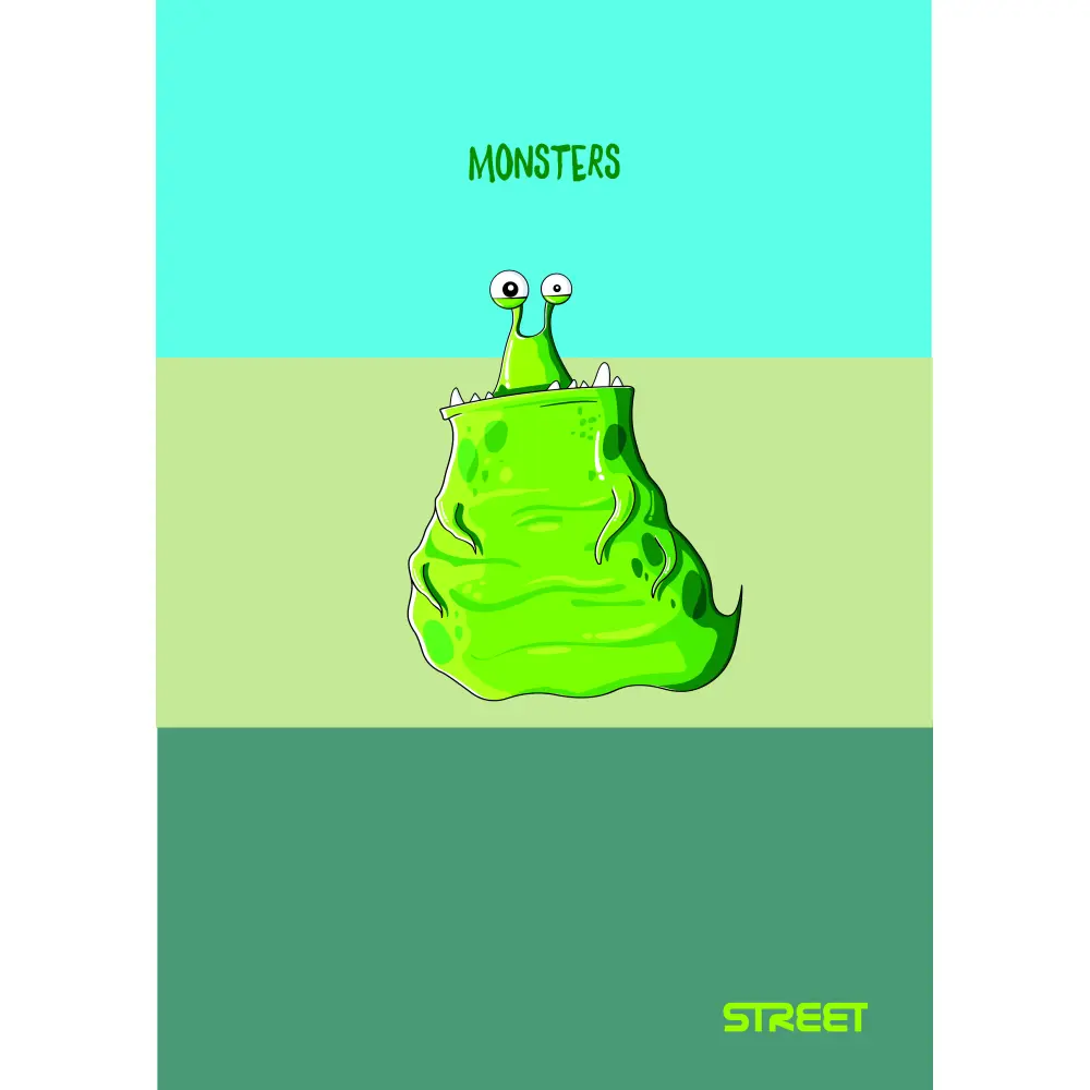 ZVEZEK STREET MONSTERS A5 BI 54L HQ.P.