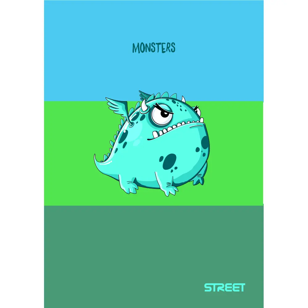 ZVEZEK STREET MONSTERS A5 BI 54L HQ.P.