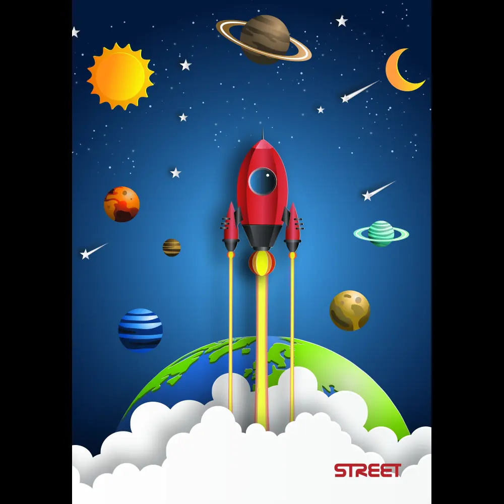 Zvezek Street Stars A4 mali karo