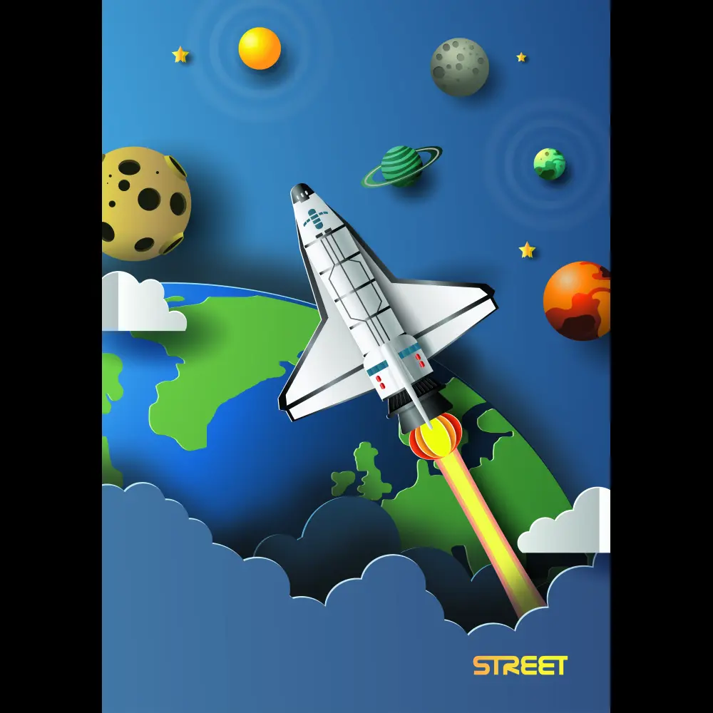 Zvezek Street Stars A4 brezčrtni