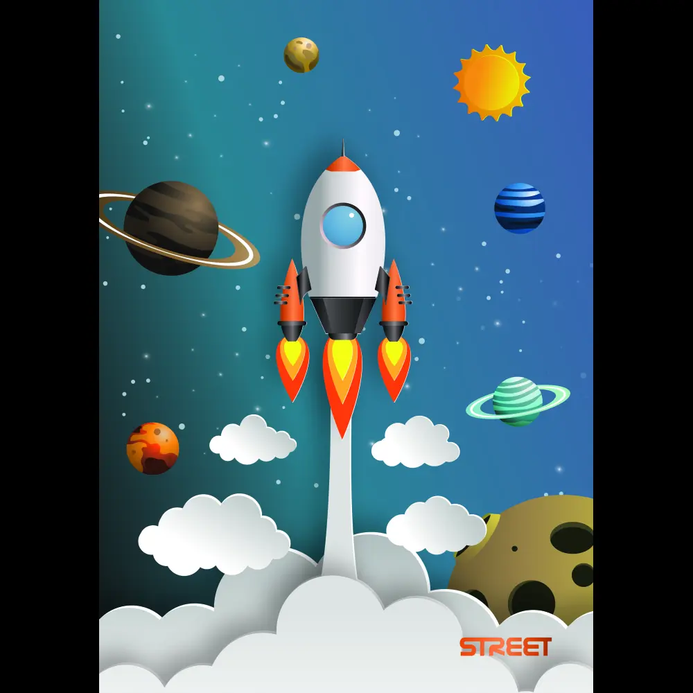 Zvezek Street Stars A4 1CM karo