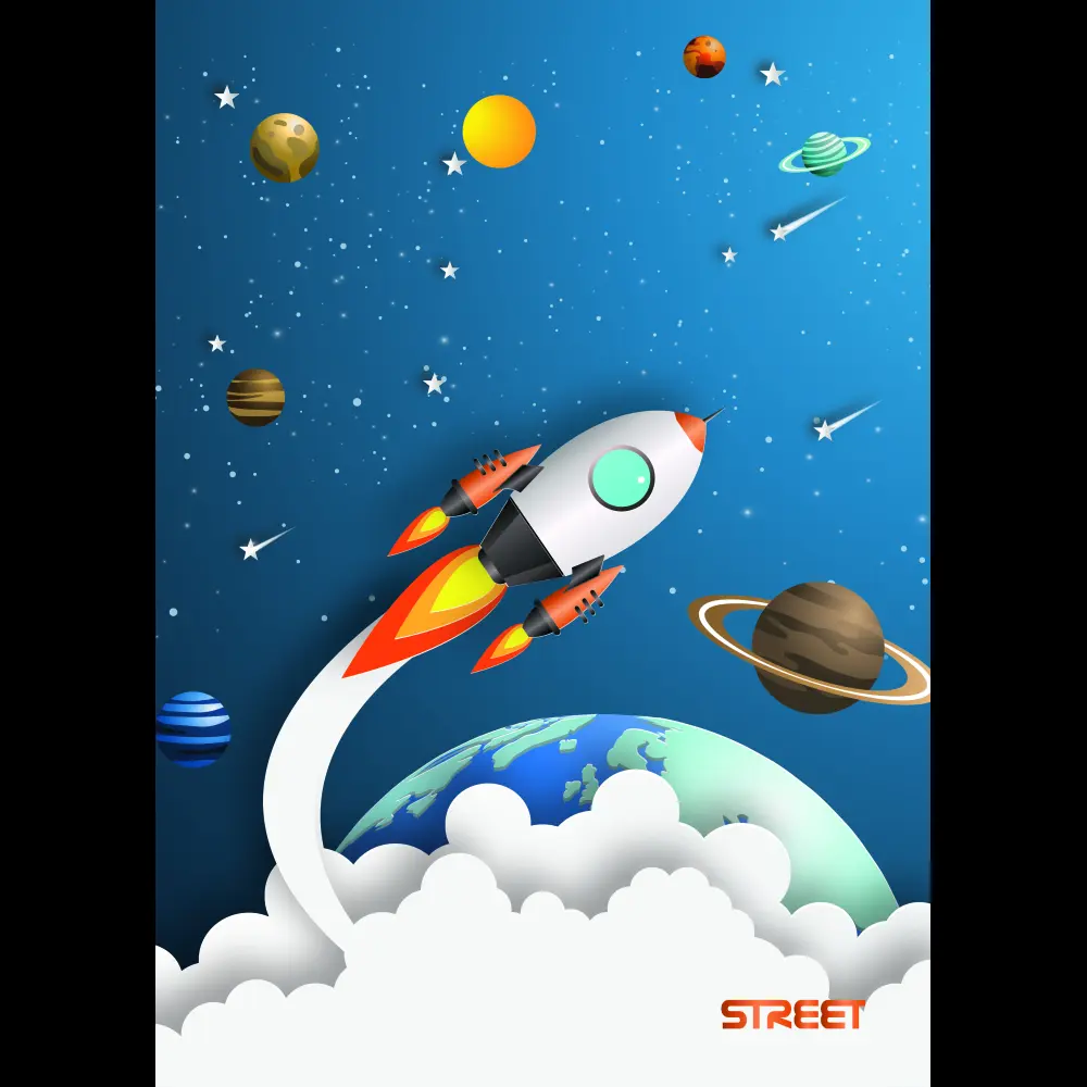 Zvezek Street Stars A4 1CM karo