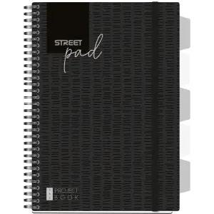 ZVEZEK TRDI ŠP S.PAD BLACK A4 1R 100L PR