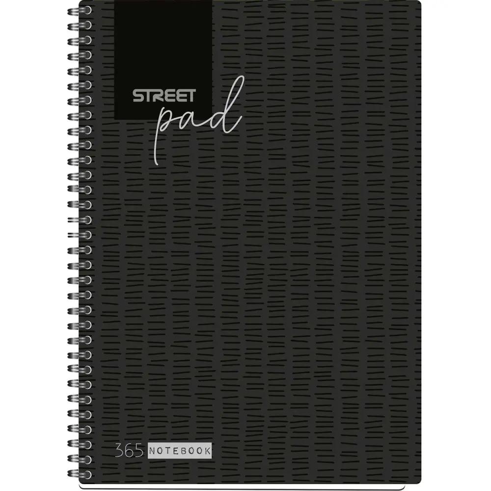 ZVEZEK ŠPIRALA S.PAD BLACK A4 5M 100L