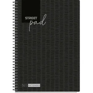 ZVEZEK ŠPIRALA S.PAD BLACK A4 5M 100L