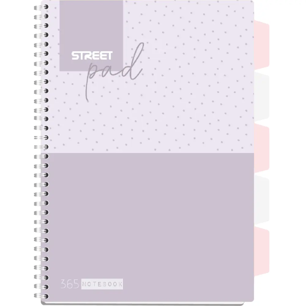 ZVEZEK ŠPIRALA S.PAD DOTS A4 5M 100L PR