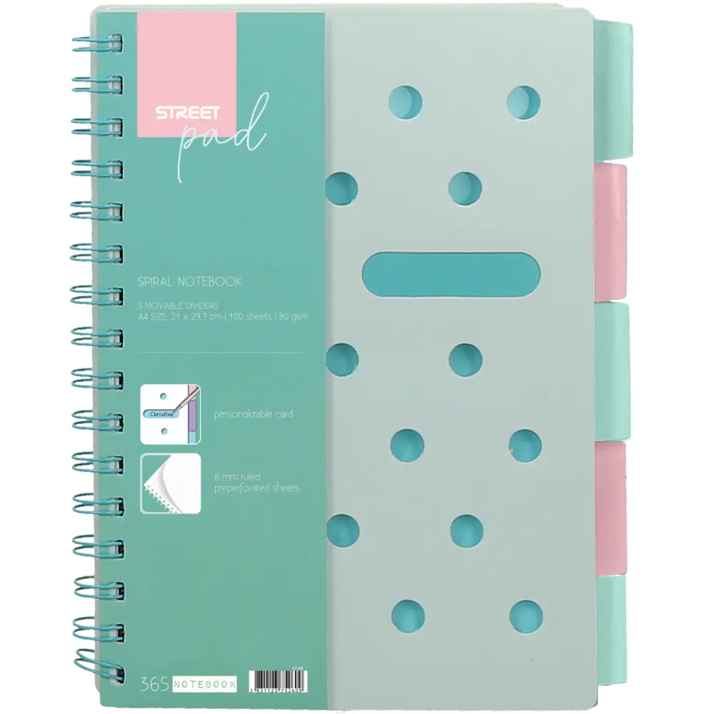 ZVEZEK ŠPIRALA S.PAD GREEN A41R 100L PR 