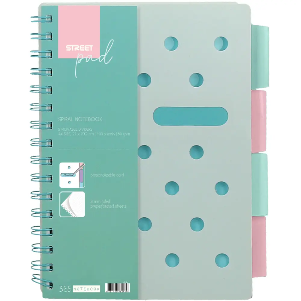 ZVEZEK ŠPIRALA S.PAD GREEN A55M 100L PR 