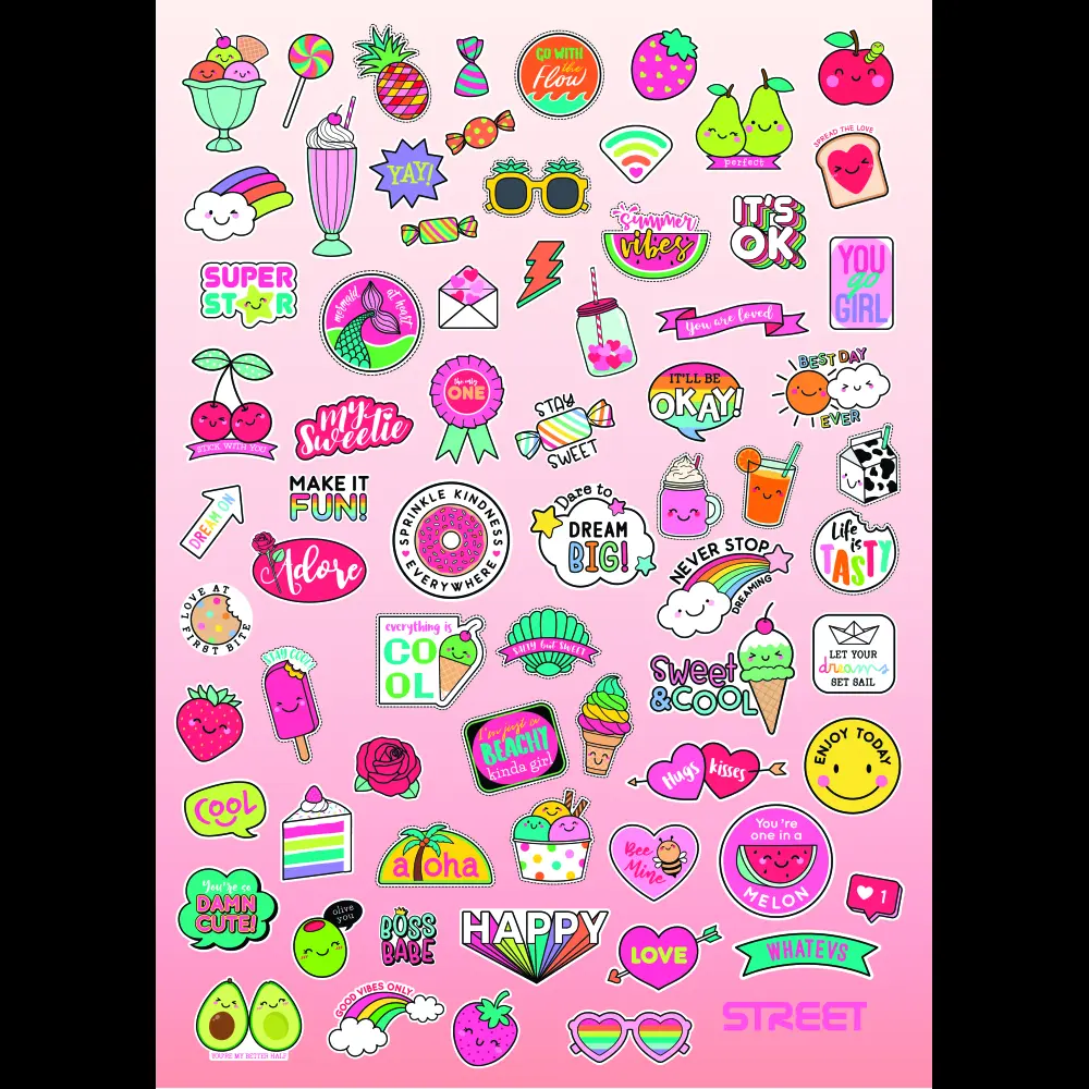 Zvezek Street Patch A4 mali karo