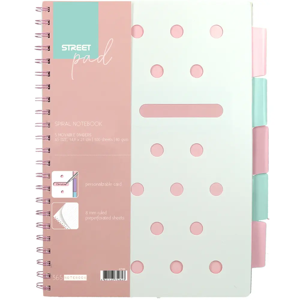 ZVEZEK ŠPIRALA S.PAD PINK A4 1R PR