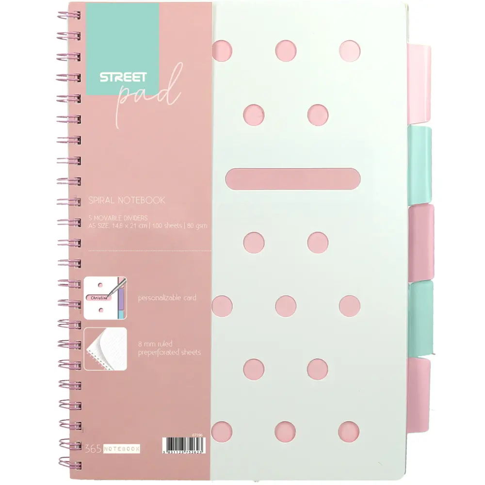 ZVEZEK ŠPIRALA S.PAD PINK A4 5M PR