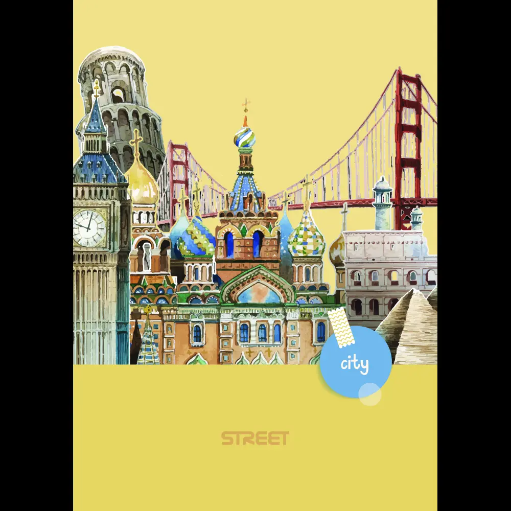 Zvezek Street City break A4 mali karo