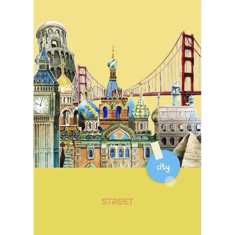 ZVEZEK STREET CITY BREAK A4 BI 54L