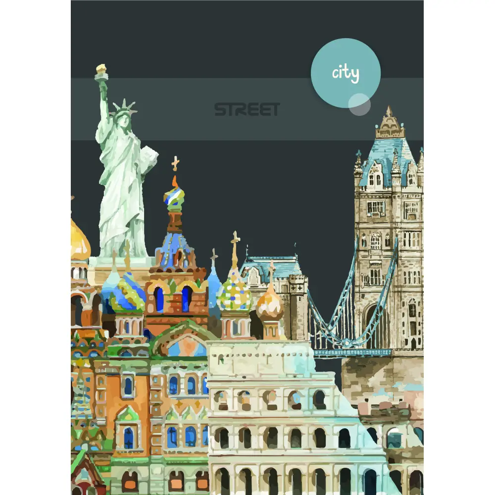 ZVEZEK STREET CITY BREAK A4 BI 54L