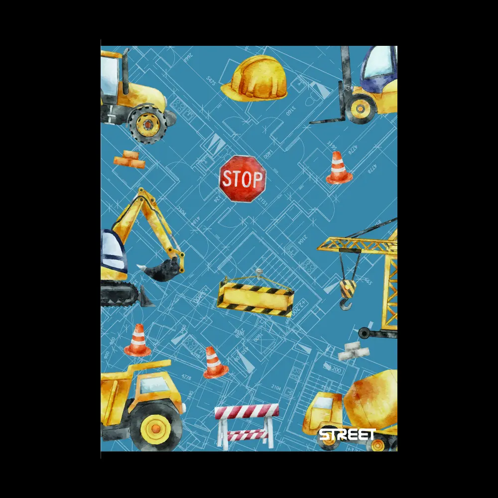 Zvezek Street Construction A4 1CM karo