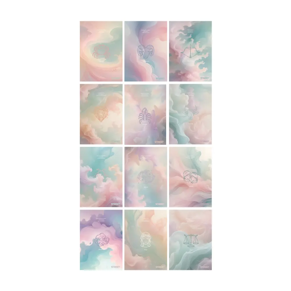 Zvezek Street Zodiac A5 črte z robom