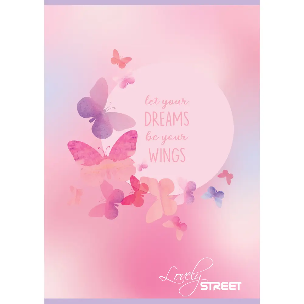 Zvezek Street Butterfly A4 brezčrtni