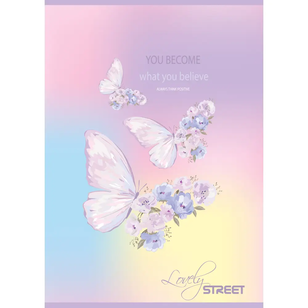 Zvezek Street Butterfly A4 brezčrtni