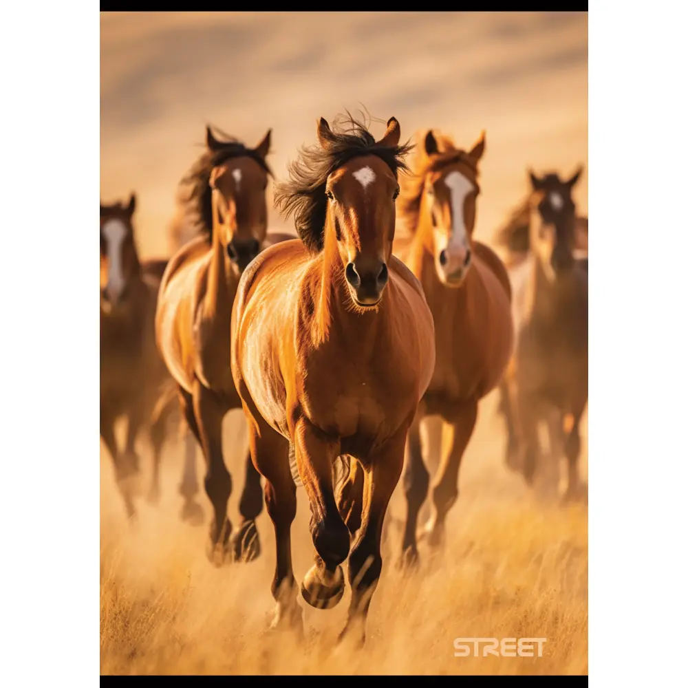 Zvezek Street Horses A4 mali karo